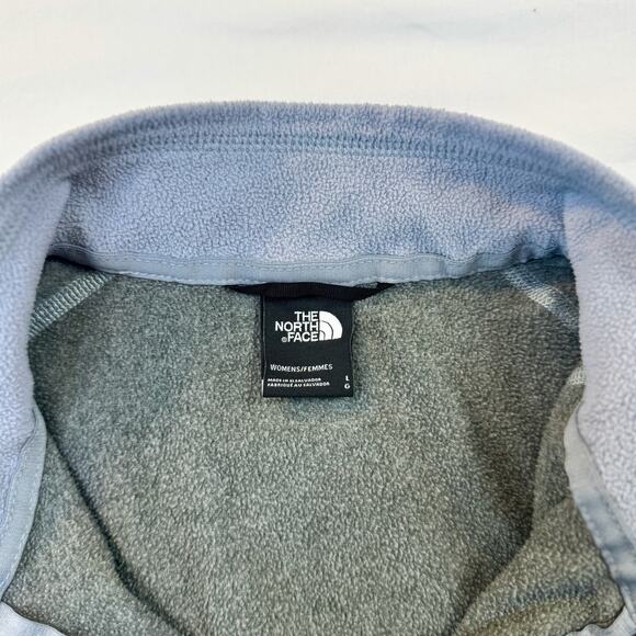 North Face TNF Gray Quarter Zip Fleece Pullover Women's Large Outdoor Gorpcore - Picture 7 of 13